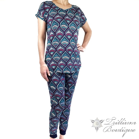 Munki Munki Women's Pajama Set - Deep Blue, NWT! - Picture 2 of 7